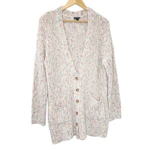 Torrid Long Sleeve Button Front Cardigan Sweater Multicolor Confetti Women's Lrg